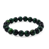 Green Tiger Eye (D) 150.00 ctw Beaded Stertch Bracelet