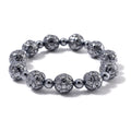 Terahertz 150.00 ctw Money Coin Carved Beaded Stretch Bracelet - Sticky add to cart bar