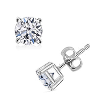Luxuriant Lab Grown Diamond Stud Earrings in Platinum Over Sterling Silver 0.20 ctw
