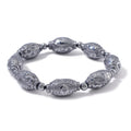 Terahertz Carved 145.00 ctw Beaded Stretch Bracelet - Sticky add to cart bar