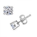 Luxuriant Lab Grown Diamond G-H SI 1.50 ctw Solitaire Stud Earrings in Platinum Over Sterling Silver - Sticky add to cart bar