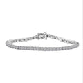 Luxuriant Diamond Lab Grown Diamond Line Bracelet 1 Row (Size - 6.5) in rhodium Sterling Silver , Silver Wt. 7.5 g (6.50 In) 3.00 ctw - Sticky add to cart bar