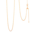 Delicate Harmony Necklace with Slider Ball in 18K Rose Gold Over Sterling Silver 2.75 Grams 18 Inches - Sticky add to cart bar