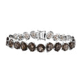 Karis Brazilian Smoky Quartz 40.70 ctw Art Deco Bracelet in Platinum Bond (7.25 In) - Sticky add to cart bar