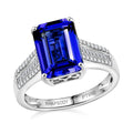 Doorbuster Certified & Appraised Rhapsody 950 Platinum AAAA Tanzanite, Diamond (E-F, VS2) (0.28 cts) Statement Ring (Size 10.0) (6 g) 4.30 ctw - Sticky add to cart bar