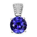 Certified & Appraised Rhapsody AAAA Tanzanite and E-F VS2 Diamond 4.25 ctw Statement Pendant without Chain in 950 Platinum - Sticky add to cart bar