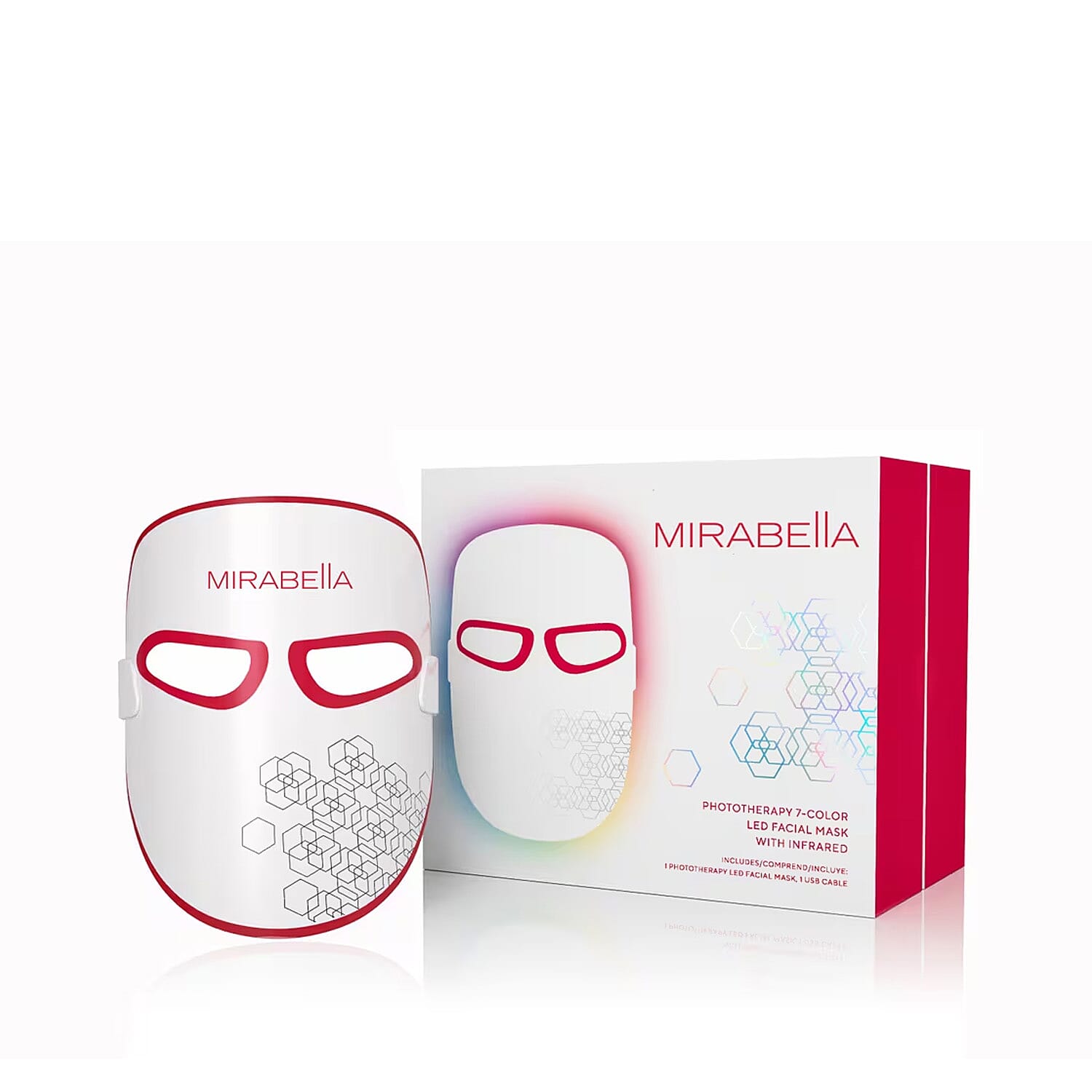 Mirabella FDA Approved Phototherapy 7-Color LED Facial Mask with Infrared (1 Year Vendor Warranty)