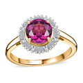 Certified & Appraised Luxoro 10K Yellow Gold AAA Radiant Ember Garnet, Diamond (G-H, I2) Ring (Size 10.0) (Del. in 7-10 Days) 1.63 ctw - Sticky add to cart bar