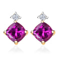 Certified & Appraised Luxoro 10K Yellow Gold AAA Radiant Ember Garnet, Diamond (G-H, I2) Earrings (Del. in 7-10 Days) 1.20 ctw - Sticky add to cart bar
