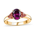 Certified & Appraised Luxoro AAA Radiant Ember Garnet and Padparadscha Sapphire 1.65 ctw Ring in 10K Yellow Gold (Del. in 10-12 Days) - Sticky add to cart bar