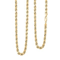 5mm Rope Chain Necklace in 10K Yellow Gold 9.60 Grams 24 Inches - Sticky add to cart bar