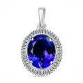 Rhapsody AAAA Tanzanite and Diamond E-F VS 4.60 ctw Pendant without Chain in 950 Platinum - Sticky add to cart bar