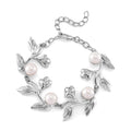 TLV White Shell Pearl Bracelet (7-9In) in Silvertone - Sticky add to cart bar