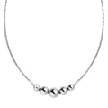 Beaded Necklace in Rhodium Over Sterling Silver 2.68 Grams 20 Inches - Sticky add to cart bar