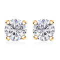 Moissanite Solitaire Signature Stud Earrings - Sticky add to cart bar