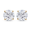 Moissanite (Rnd 7.5m) Solitaire Stud Earrings in 18K Vermeil YG Over Sterling Silver 2.80 ctw - Sticky add to cart bar