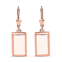 Bar Earrings in 18K Rose Gold Over Sterling Silver 3.35 Grams