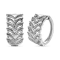 Karis White Diamond Accent Hoop Earrings in Platinum Bond - Sticky add to cart bar