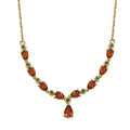 D'Joy Premium Santa Ana Madeira Citrine and Chrome Diopside 3.90 ctw Drop Necklace in 18K Vermeil Yellow Gold Over Sterling Silver 18-20 Inches - Sticky add to cart bar