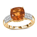 Premium Santa Ana Madeira Citrine, White Zircon Ring in 18K Vermeil YG Over Sterling Silver (Size 9.0) 3.40 ctw - Sticky add to cart bar