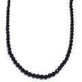 Thai Black Spinel Beaded 100 ctw Necklace 20 Inches in Stainless Steel - Sticky add to cart bar