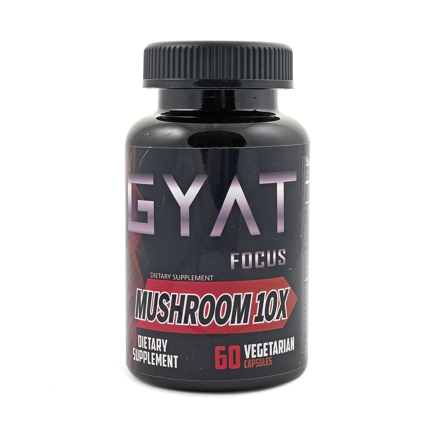 Gyat Mushroom 10X Focus Dietary Supplement (60 Capsules)- Vegetarian