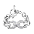White Austrian Crystal Signature Bracelet in Sterling Silver (6.50 In) - Sticky add to cart bar
