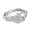 White Austrian Crystal Buckle Bracelet in Sterling Silver - Sticky add to cart bar
