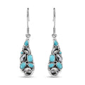 D'Joy Artisan Crafted Sleeping Beauty Turquoise and White Buffalo 6.10 ctw Earrings in Sterling Silver - Sticky add to cart bar