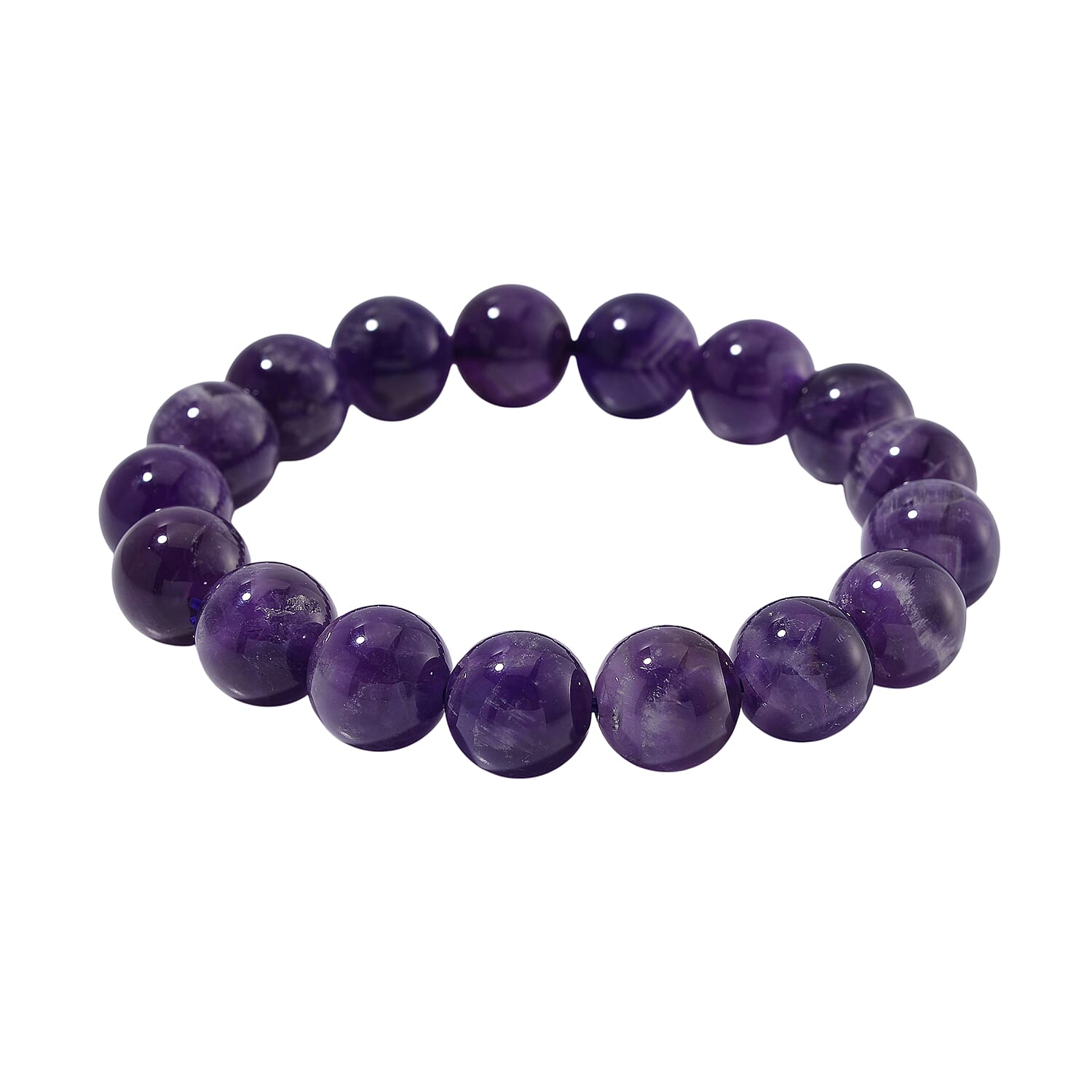 Bi-Color Amethyst 200.00 ctw Beaded Stretch Bracelet