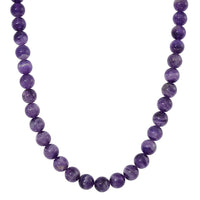 Bi-Color Amethyst 500.00 ctw Beaded Necklace in Stainless Steel 20 Inches