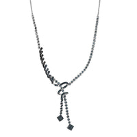 Diamond Knotted Necklace (18 Inches) in Rhodium Over Sterling Silver 2.75 ctw