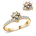 TLV AAA Turkizite, Multi Gemstone Ring in 18K Vermeil YG Over Sterling Silver (Size 10.0) 1.15 ctw - Sticky add to cart bar