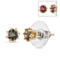 D'Joy AAA Turkizite and White Zircon 1.50 ctw Stud Earrings in 18K Vermeil Yellow Gold Over Sterling Silver - Sticky add to cart bar