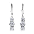 Moissanite (Rnd 5mm) Lever Back Earrings in Rhodium Over Sterling Silver 1.75 ctw - Sticky add to cart bar