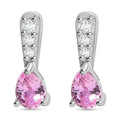 D'Joy Mahenge Spinel and Moissanite 0.35 ctw Drop Earrings in Rhodium Over Sterling Silver - Sticky add to cart bar