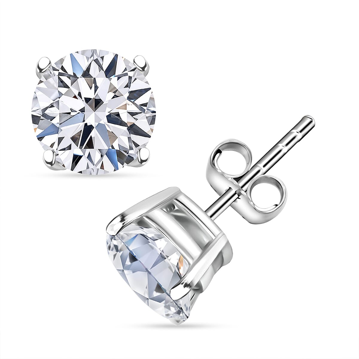 Luxuriant Lab Grown Diamond G VS 3.00 ctw Stud Earrings in 14K White Gold