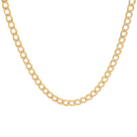 3.5mm Curb Chain Necklace in 14K Yellow Gold 20 Inches 4.60 Grams
