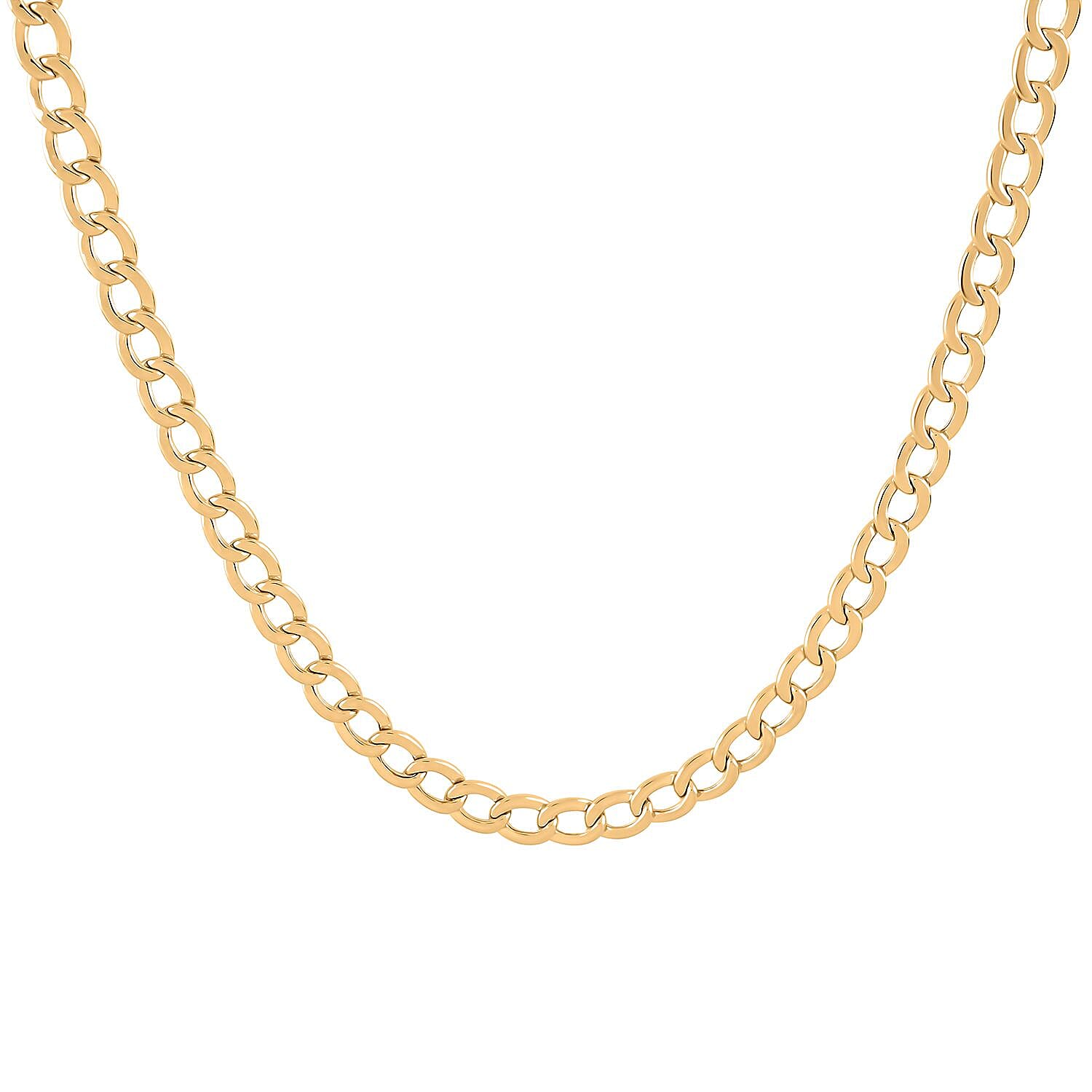 3.5mm Curb Chain Necklace in 14K Yellow Gold 22 Inches 4.90 Grams