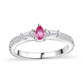 Mahenge Spinel and Moissanite 0.55 ctw Ring in Rhodium Over Sterling Silver (Size 10.0) - Sticky add to cart bar