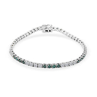 Modani 950 Platinum Blue Diamond (IR), White Diamond (SI) Bracelet (7.25 In) (14 g) (Del. in 12-15 Days) 3.00 ctw