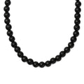 Thai Black Spinel 190.00 ctw Beaded Necklace in Stainless Steel 20 Inches - Sticky add to cart bar