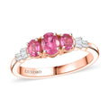 Luxoro 10K Rose Gold Premium Mahenge Spinel, Diamond (G-H, I2) Ring (Size 10.0) 0.90 ctw - Sticky add to cart bar