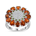 GP Premium Santa Ana Madeira Citrine, Multi Gemstone Ring in Rhodium Over Sterling Silver (Size 10.0) 4.25 ctw - Sticky add to cart bar
