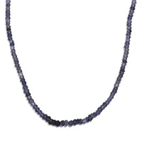 Catalina Iolite Beaded 110.00 ctw Necklace 18 Inches in Rhodium Over Sterling Silver