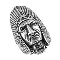 Native Cheif Head Men's Ring