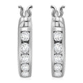 J Francis Embellished with Zirconia by Swarovski 1.20 ctw Earrings in Rhodium Over Sterling Silver - Sticky add to cart bar