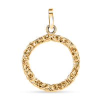 TLV 18K YG Over Sterling Silver Circle Pendant (4.10 g)