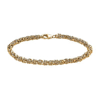 Bracelet in 18K Yellow Gold Over Sterling Silver 9.50 Grams