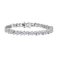 J Francis Embellished with Zirconia by Swarovski Bracelet in Rhodium Over Sterling Silver (7.25 In) 21.90 ctw - Sticky add to cart bar